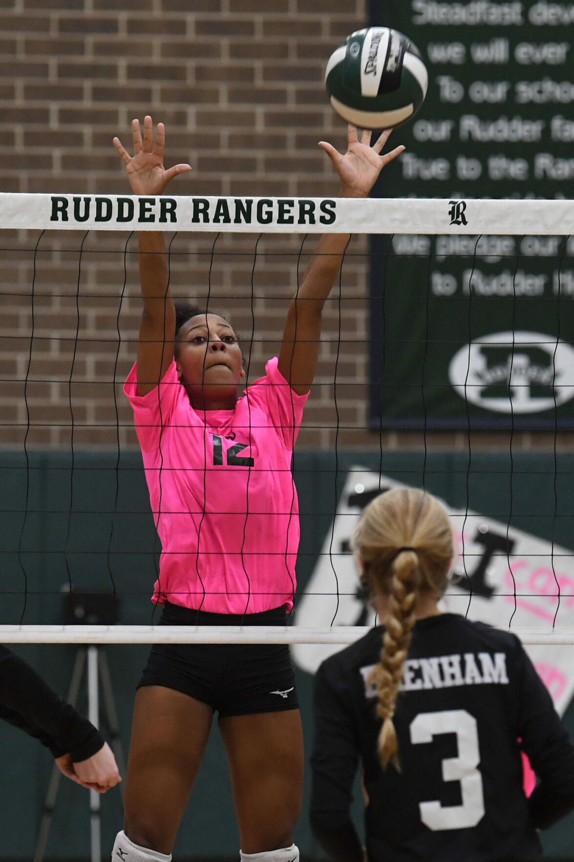 Rudder vs. Brenham volleyball